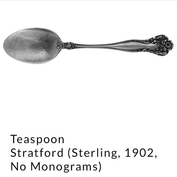 antique Rose Sterling Silver spoon ring from 1902 Stratford teaspoon spoon ring - Picture 2 of 2